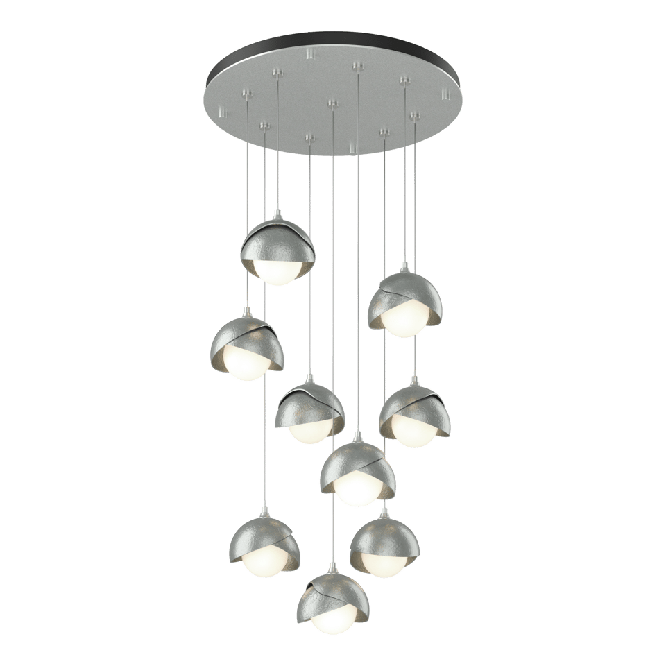 Brooklyn 9-Light Double Shade Pendant Chandelier by Hubbardton Forge – Dimmable & Versatile Design