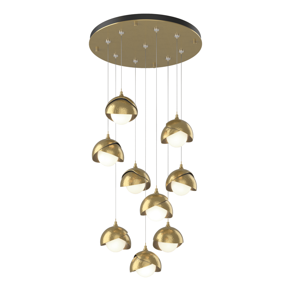 Brooklyn 9-Light Double Shade Pendant Chandelier by Hubbardton Forge – Dimmable & Versatile Design