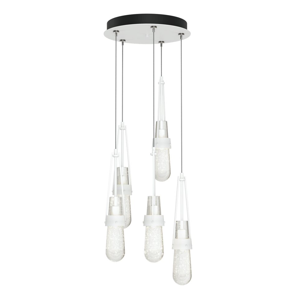 Hubbardton Forge Link 5-Light Blown Glass Pendant with Artisan Craftsmanship and Dimmable Feature