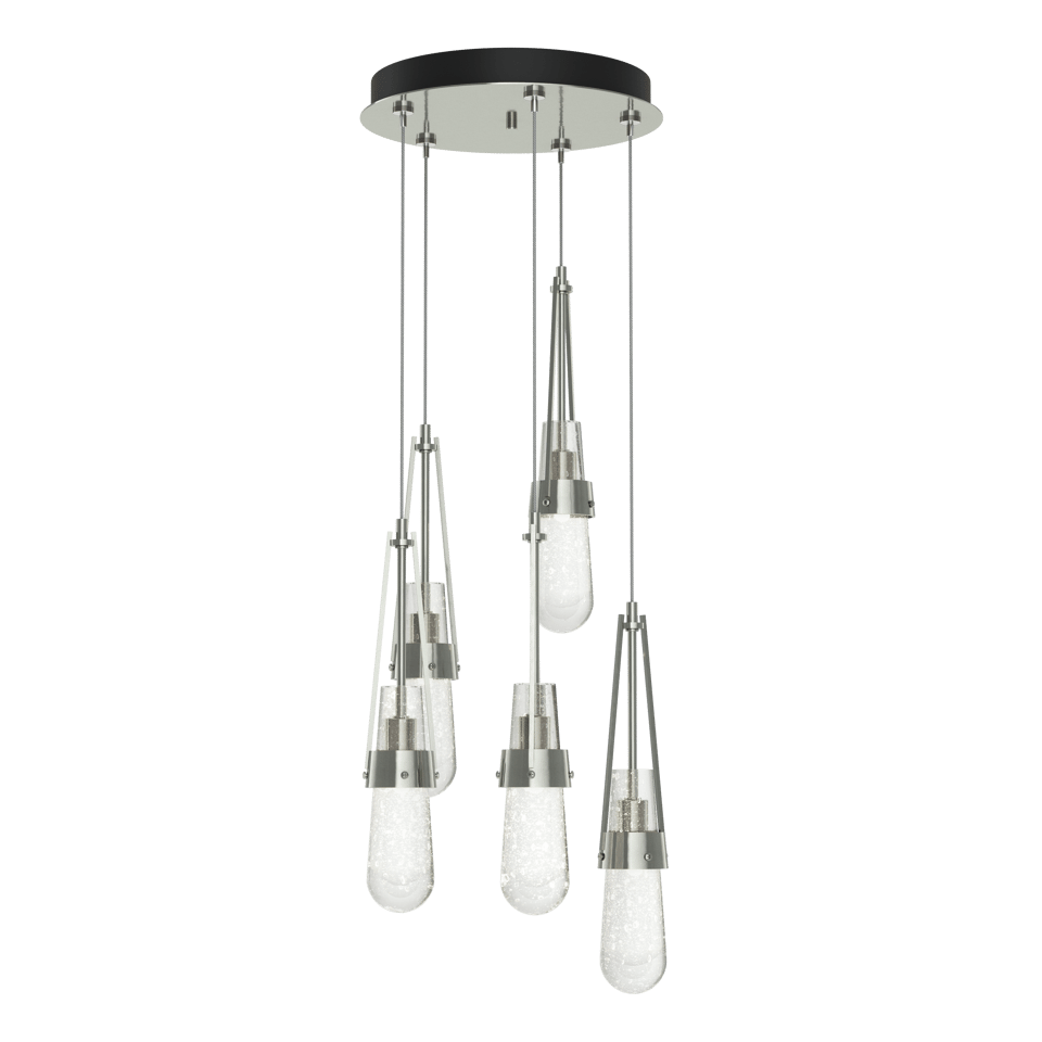 Hubbardton Forge Link 5-Light Blown Glass Pendant with Artisan Craftsmanship and Dimmable Feature