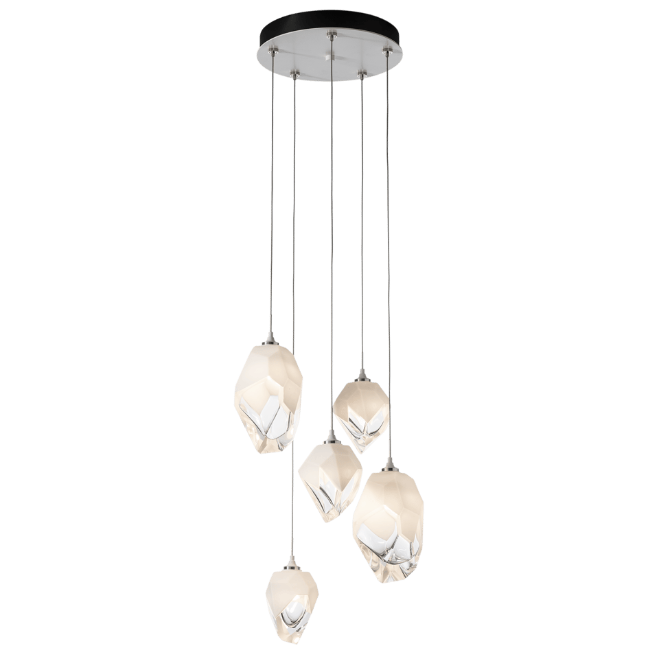 Chrysalis 5-Light Mixed Crystal Pendant by Hubbardton Forge with Dimmable Feature and Adjustable Height