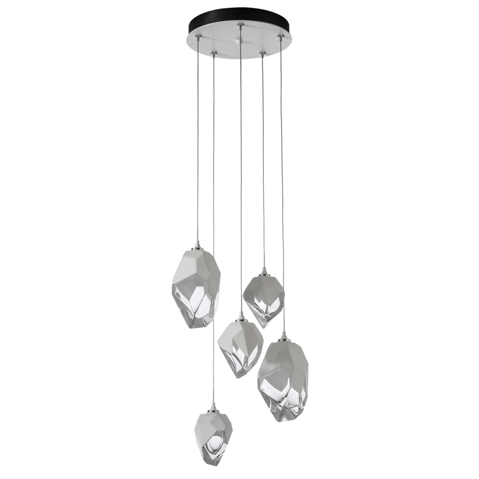 Chrysalis 5-Light Mixed Crystal Pendant by Hubbardton Forge with Dimmable Feature and Adjustable Height