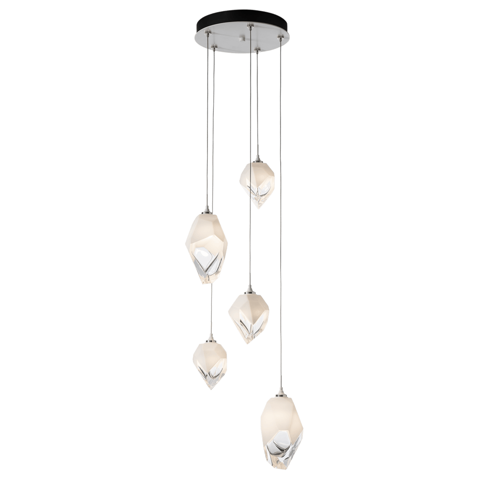 Chrysalis 5-Light Mixed Crystal Pendant by Hubbardton Forge with Dimmable Feature and Adjustable Height