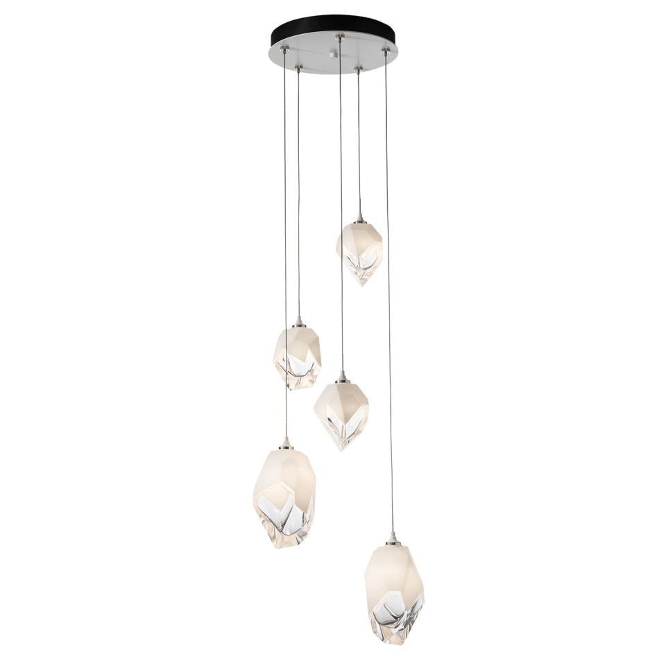 Chrysalis 5-Light Mixed Crystal Pendant by Hubbardton Forge with Dimmable Feature and Adjustable Height