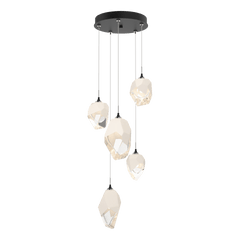 Chrysalis 5-Light Mixed Crystal Pendant by Hubbardton Forge with Dimmable Feature and Adjustable Height