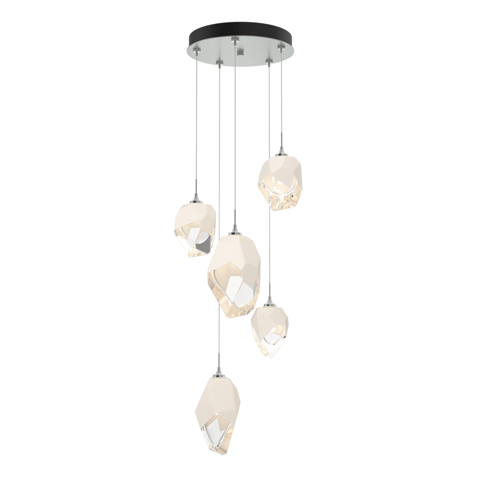 Chrysalis 5-Light Mixed Crystal Pendant by Hubbardton Forge with Dimmable Feature and Adjustable Height