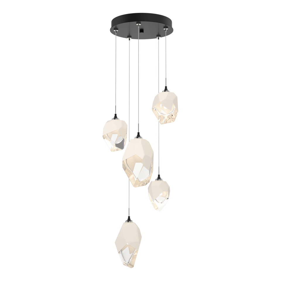 Chrysalis 5-Light Mixed Crystal Pendant by Hubbardton Forge with Dimmable Feature and Adjustable Height