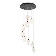 Chrysalis 9-Light Crystal Pendant by Hubbardton Forge - Versatile Adjustable Height, Dimmable Elegance