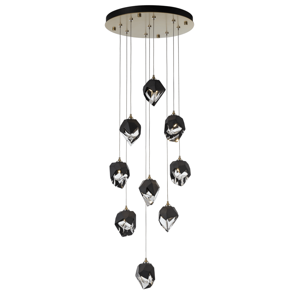 Chrysalis 9-Light Crystal Pendant by Hubbardton Forge - Versatile Adjustable Height, Dimmable Elegance