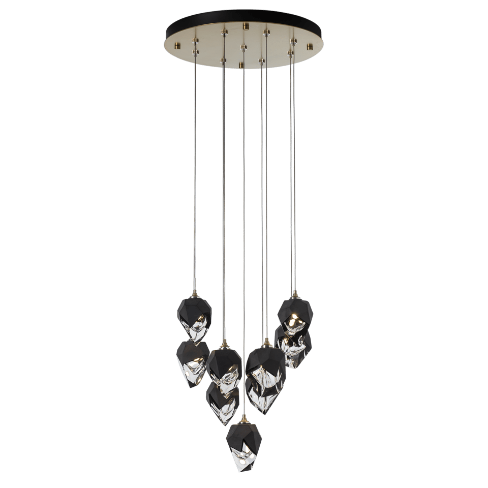 Chrysalis 9-Light Crystal Pendant by Hubbardton Forge - Versatile Adjustable Height, Dimmable Elegance