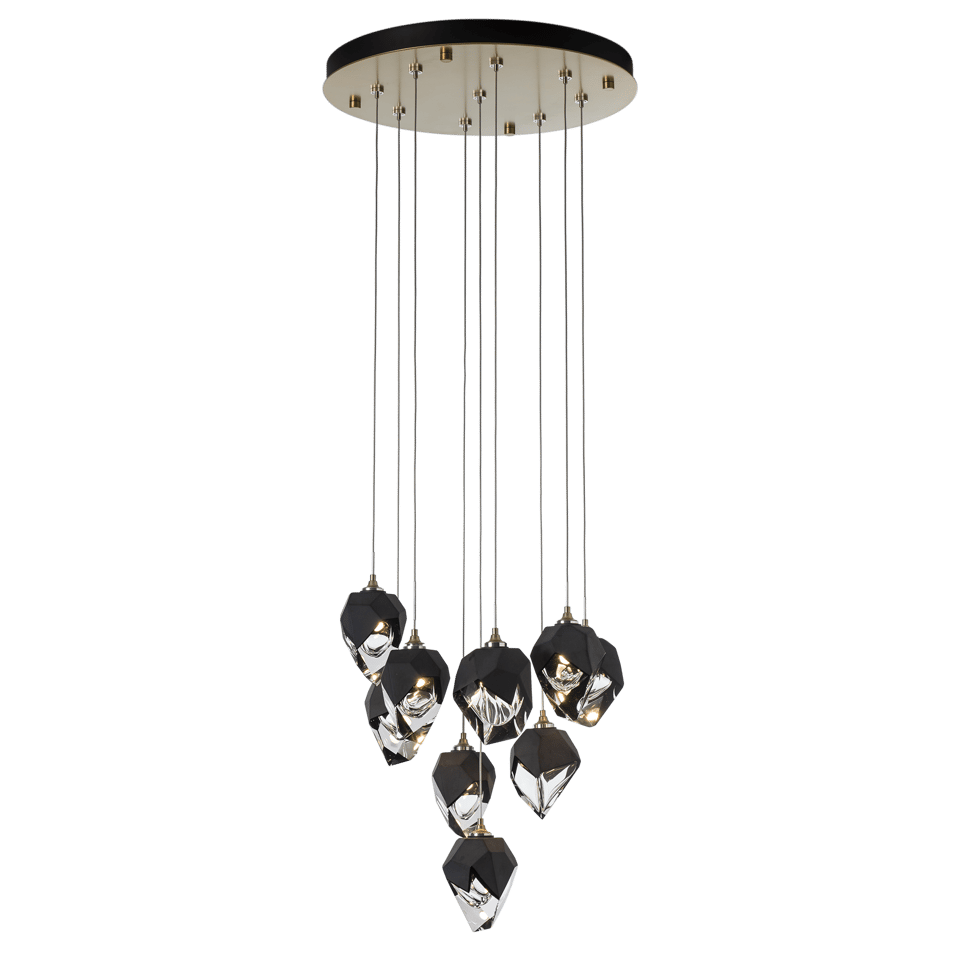 Chrysalis 9-Light Crystal Pendant by Hubbardton Forge - Versatile Adjustable Height, Dimmable Elegance