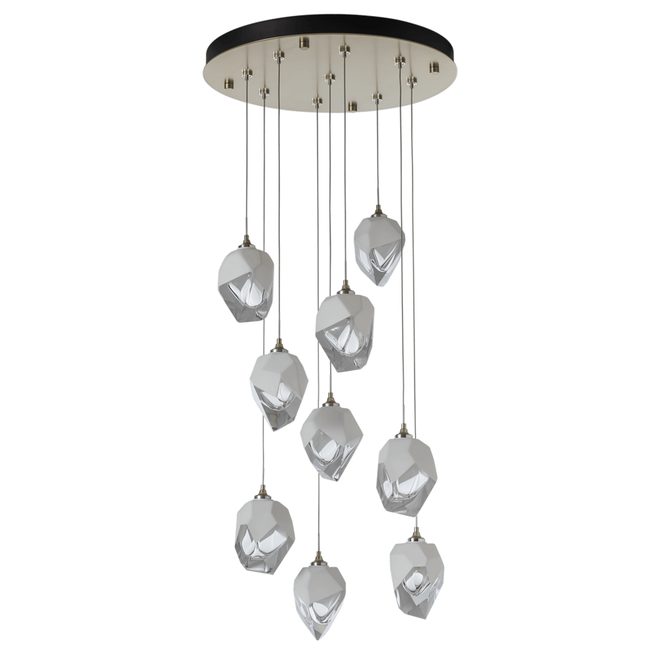 Chrysalis 9-Light Crystal Pendant by Hubbardton Forge - Versatile Adjustable Height, Dimmable Elegance