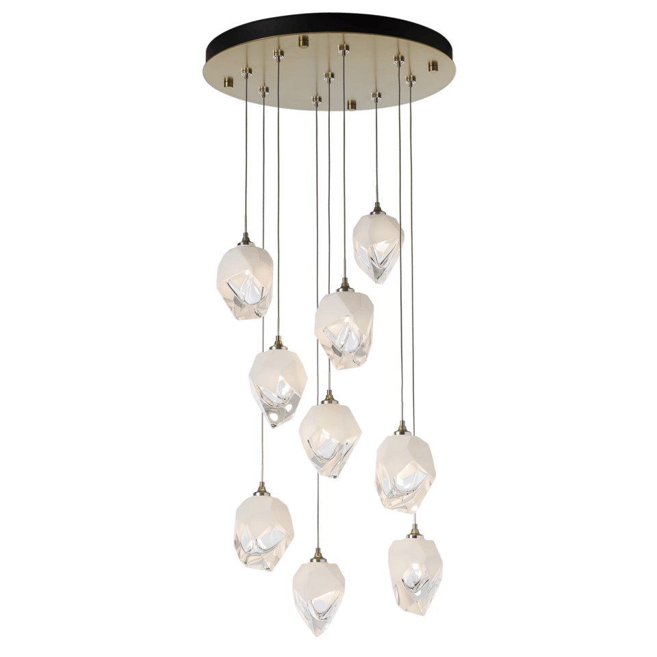 Chrysalis 9-Light Crystal Pendant by Hubbardton Forge - Versatile Adjustable Height, Dimmable Elegance