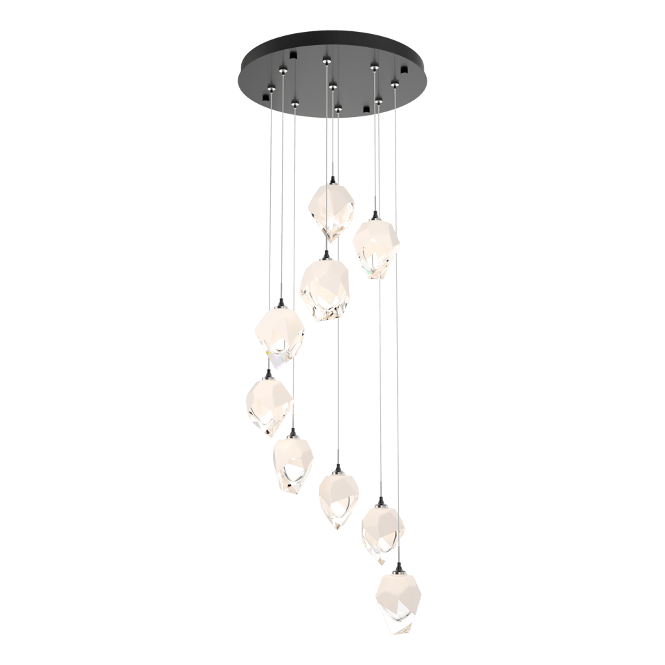 Chrysalis 9-Light Crystal Pendant by Hubbardton Forge - Versatile Adjustable Height, Dimmable Elegance