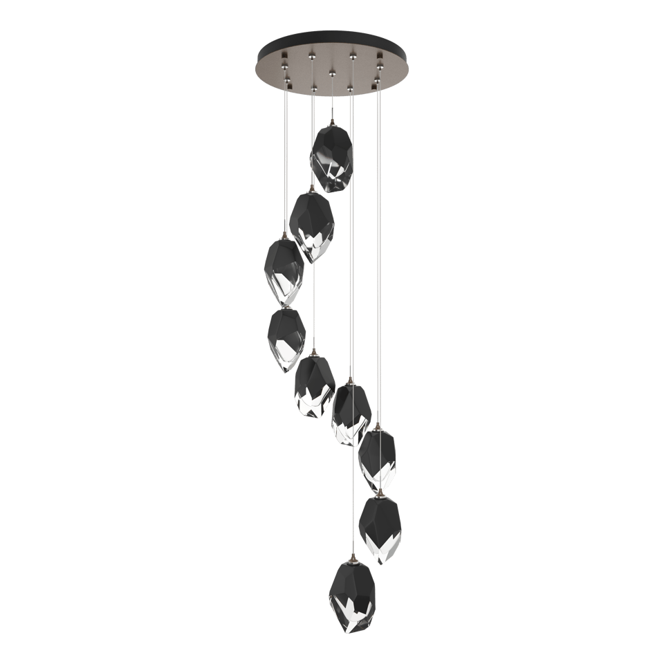 Hubbardton Forge Chrysalis 9-Light Crystal Pendant with Adjustable Height & UL Damp Safety Rating