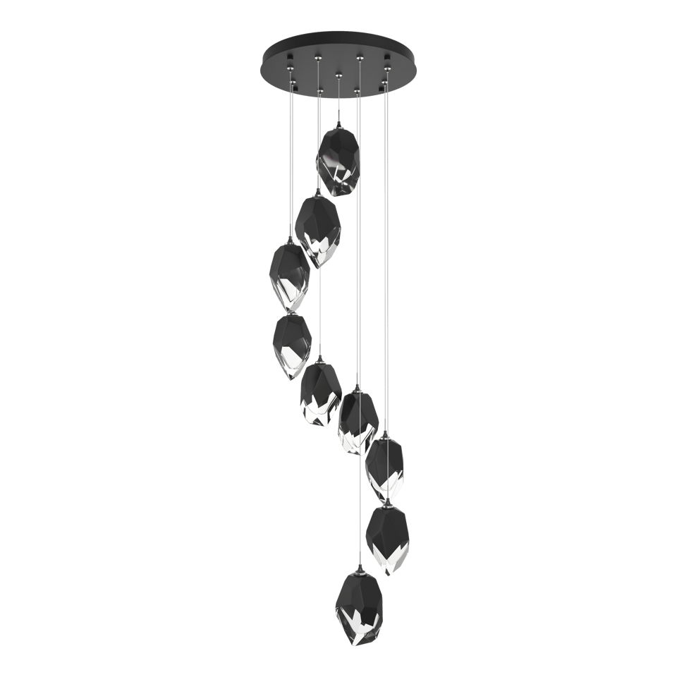 Hubbardton Forge Chrysalis 9-Light Crystal Pendant with Adjustable Height & UL Damp Safety Rating