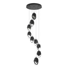 Hubbardton Forge Chrysalis 9-Light Crystal Pendant with Adjustable Height & UL Damp Safety Rating