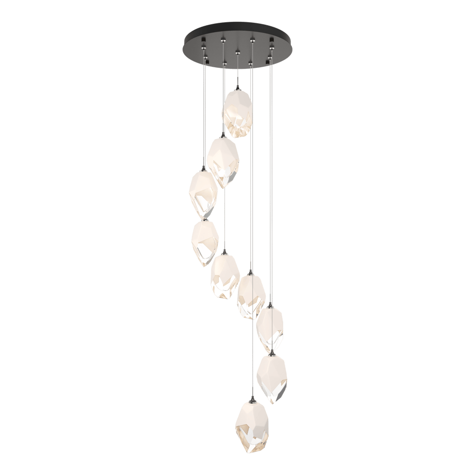 Hubbardton Forge Chrysalis 9-Light Crystal Pendant with Adjustable Height & UL Damp Safety Rating