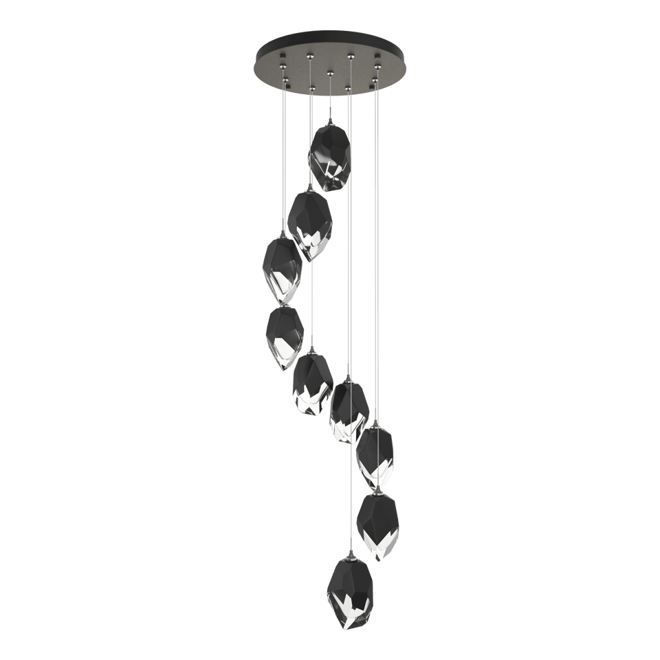 Hubbardton Forge Chrysalis 9-Light Crystal Pendant with Adjustable Height & UL Damp Safety Rating