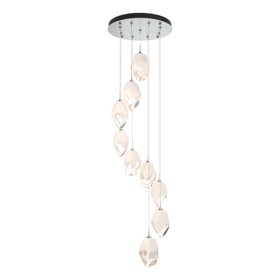 Hubbardton Forge Chrysalis 9-Light Crystal Pendant with Adjustable Height & UL Damp Safety Rating