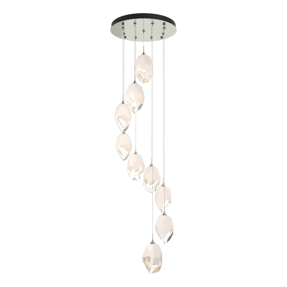 Hubbardton Forge Chrysalis 9-Light Crystal Pendant with Adjustable Height & UL Damp Safety Rating