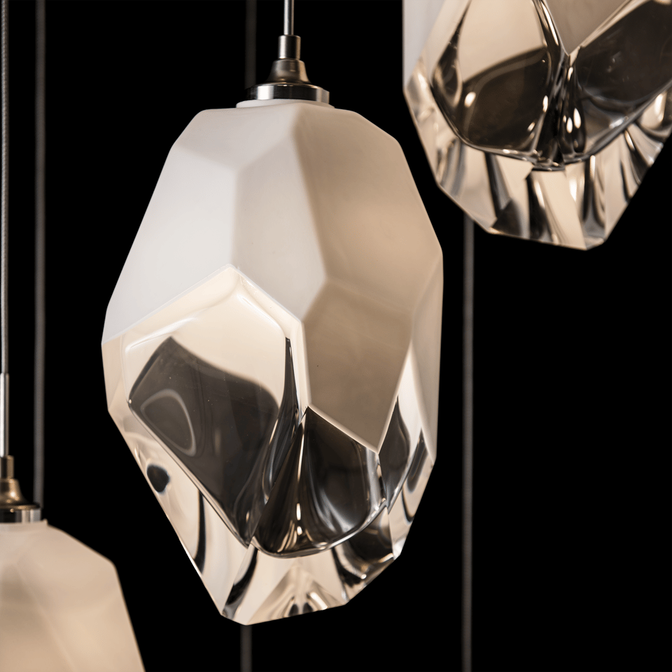 Hubbardton Forge Chrysalis 9-Light Crystal Pendant with Adjustable Height & UL Damp Safety Rating