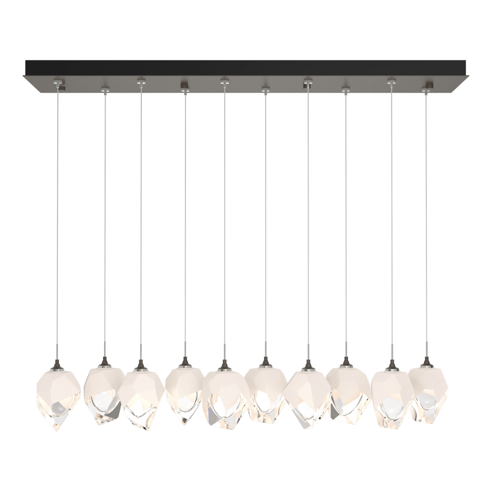 Chrysalis 10-Light Small Crystal Pendant by Hubbardton Forge - Dimmable, Handcrafted Elegance