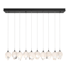 Chrysalis 10-Light Small Crystal Pendant by Hubbardton Forge - Dimmable, Handcrafted Elegance