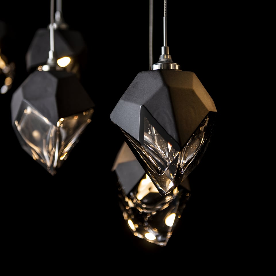 Chrysalis 10-Light Small Crystal Pendant by Hubbardton Forge - Dimmable, Handcrafted Elegance