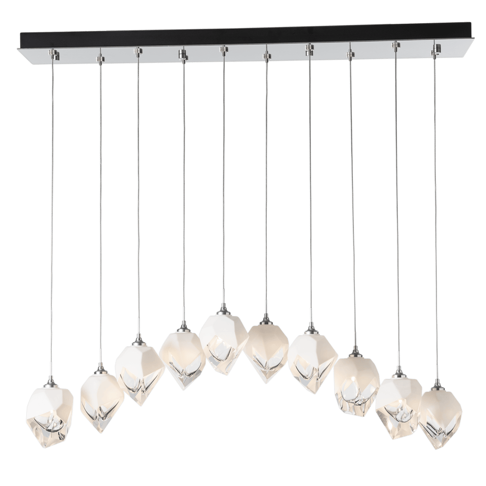 Chrysalis 10-Light Small Crystal Pendant by Hubbardton Forge - Dimmable, Handcrafted Elegance