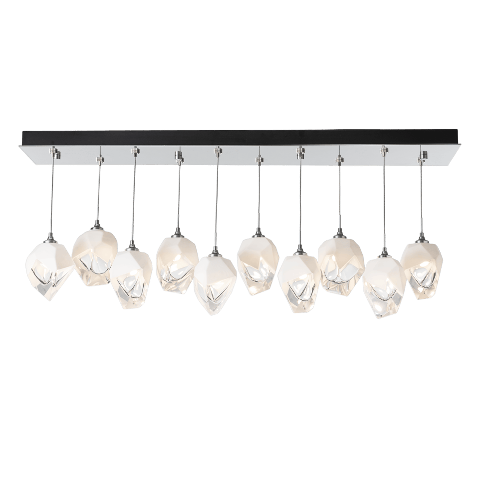 Chrysalis 10-Light Small Crystal Pendant by Hubbardton Forge - Dimmable, Handcrafted Elegance