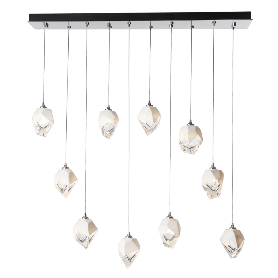 Chrysalis 10-Light Small Crystal Pendant by Hubbardton Forge - Dimmable, Handcrafted Elegance