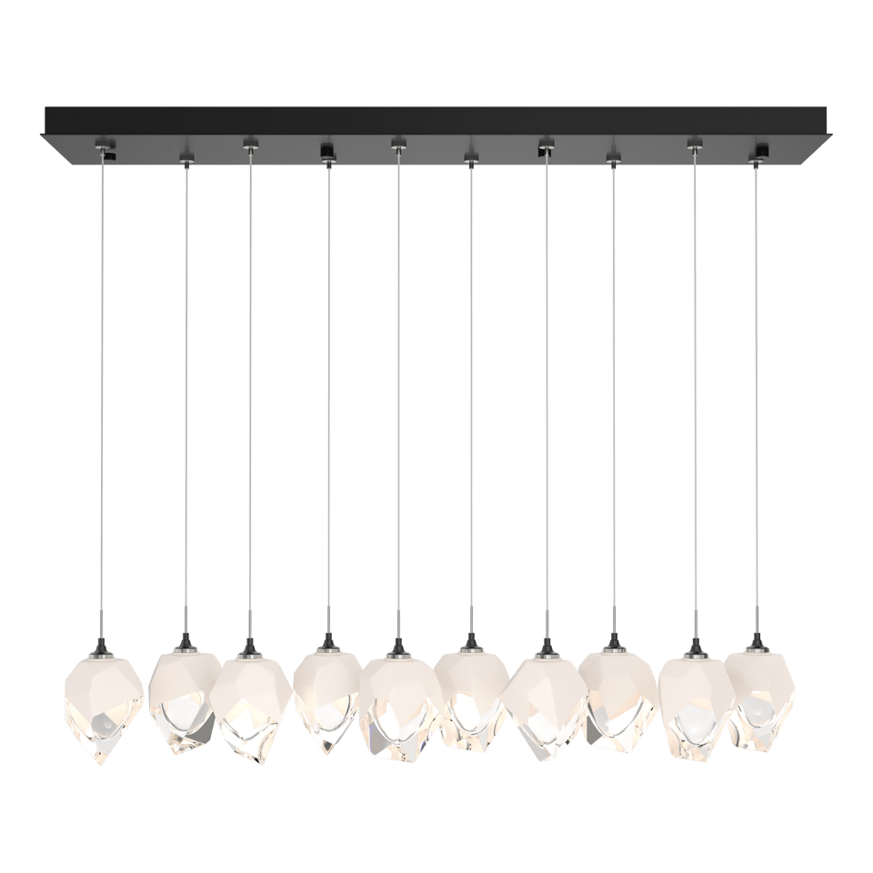 Chrysalis 10-Light Small Crystal Pendant by Hubbardton Forge - Dimmable, Handcrafted Elegance