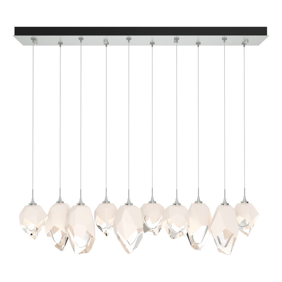 Chrysalis 10-Light Mixed Crystal Pendant By Hubbardton Forge, Dimmable With Adjustable Height