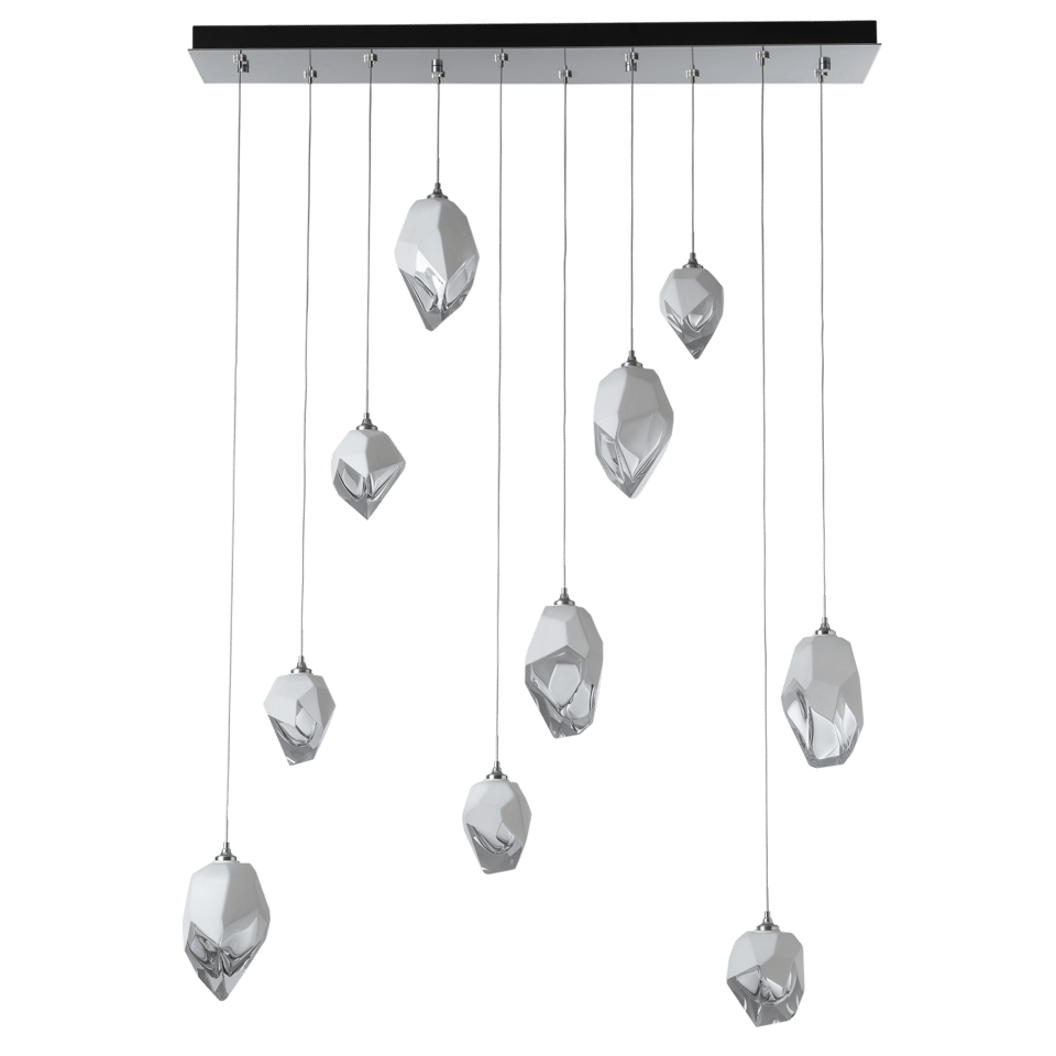 Chrysalis 10-Light Mixed Crystal Pendant By Hubbardton Forge, Dimmable With Adjustable Height