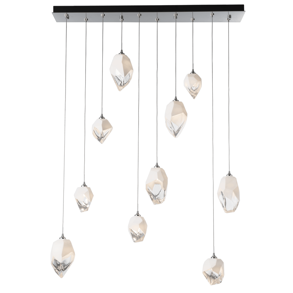 Chrysalis 10-Light Mixed Crystal Pendant By Hubbardton Forge, Dimmable With Adjustable Height