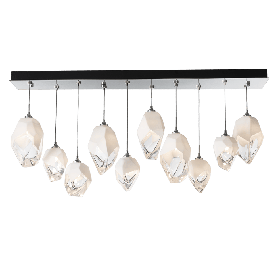 Chrysalis 10-Light Mixed Crystal Pendant By Hubbardton Forge, Dimmable With Adjustable Height