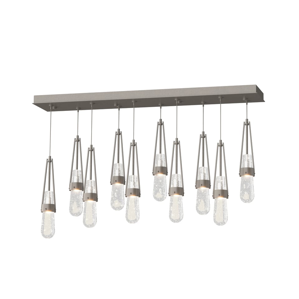 Link 10-Light Adjustable Blown Glass Pendant by Hubbardton Forge - Handmade Dimmable Elegance