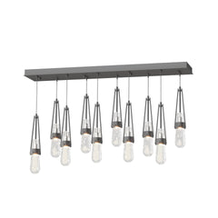 Link 10-Light Adjustable Blown Glass Pendant by Hubbardton Forge - Handmade Dimmable Elegance