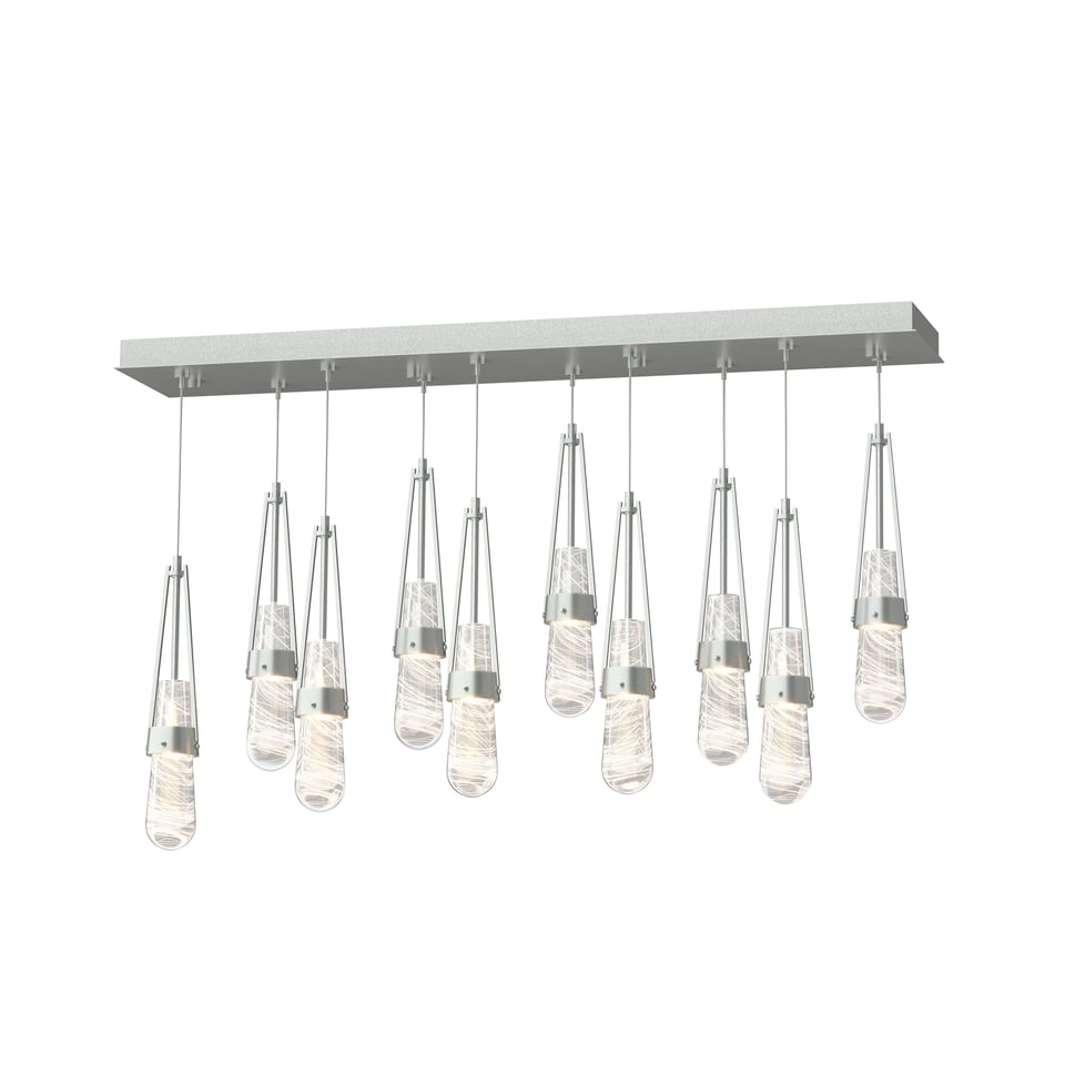 Link 10-Light Adjustable Blown Glass Pendant by Hubbardton Forge - Handmade Dimmable Elegance