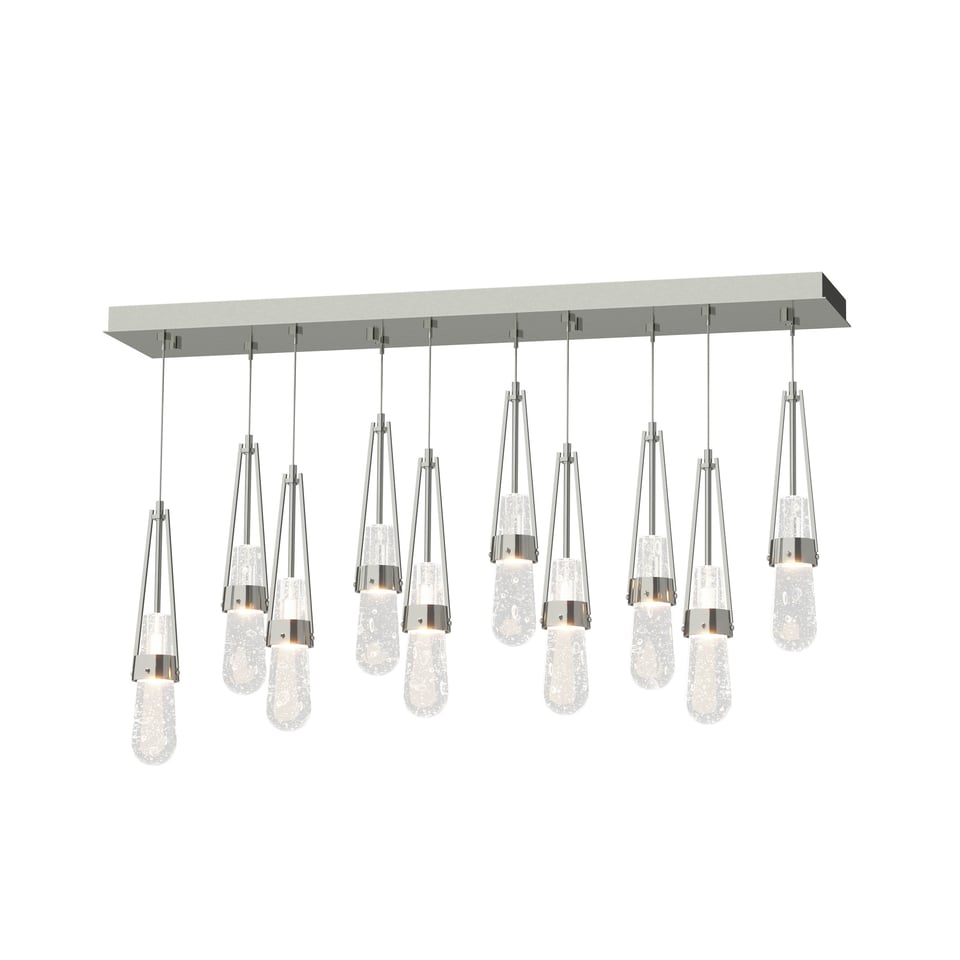 Link 10-Light Adjustable Blown Glass Pendant by Hubbardton Forge - Handmade Dimmable Elegance