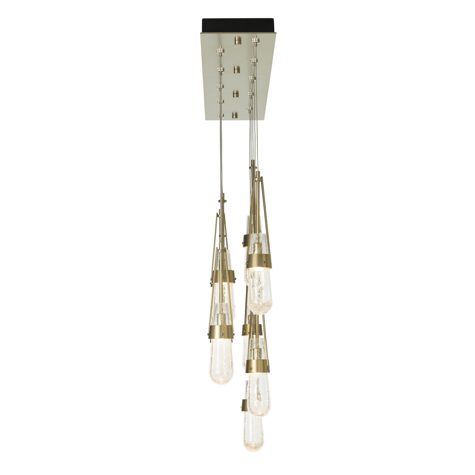 Link 10-Light Adjustable Blown Glass Pendant by Hubbardton Forge - Handmade Dimmable Elegance