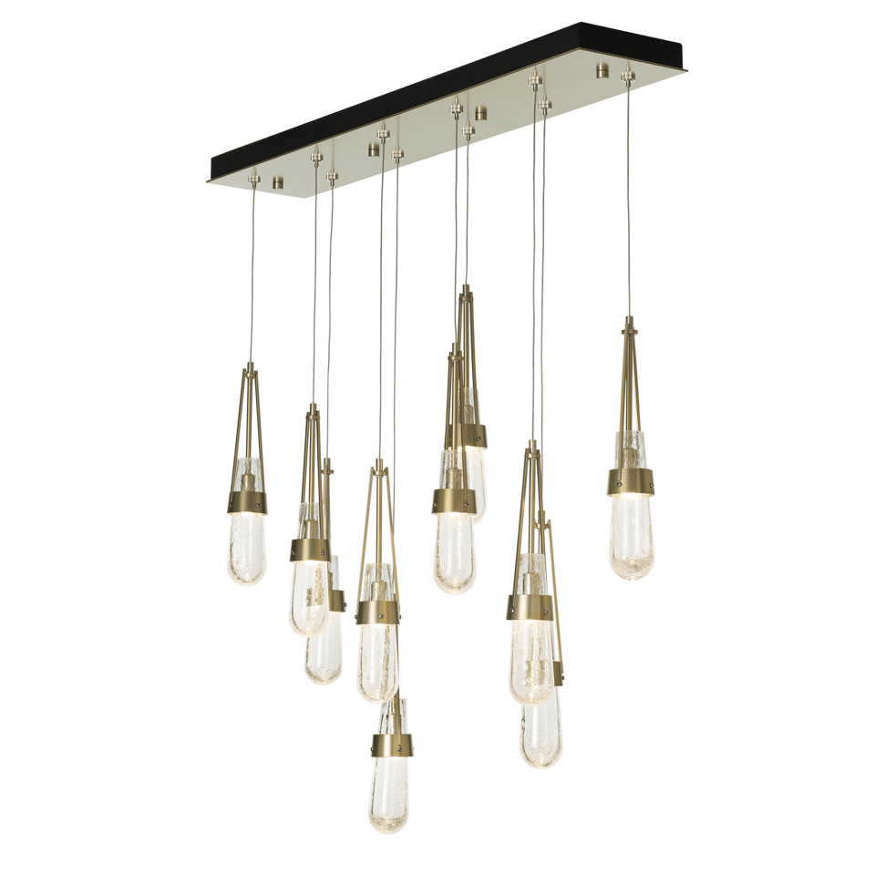 Link 10-Light Adjustable Blown Glass Pendant by Hubbardton Forge - Handmade Dimmable Elegance