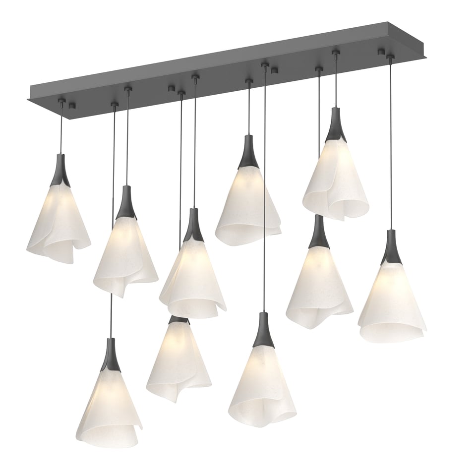 Mobius 10-Light Pendant By Hubbardton Forge With Adjustable Height & Dimmable Feature