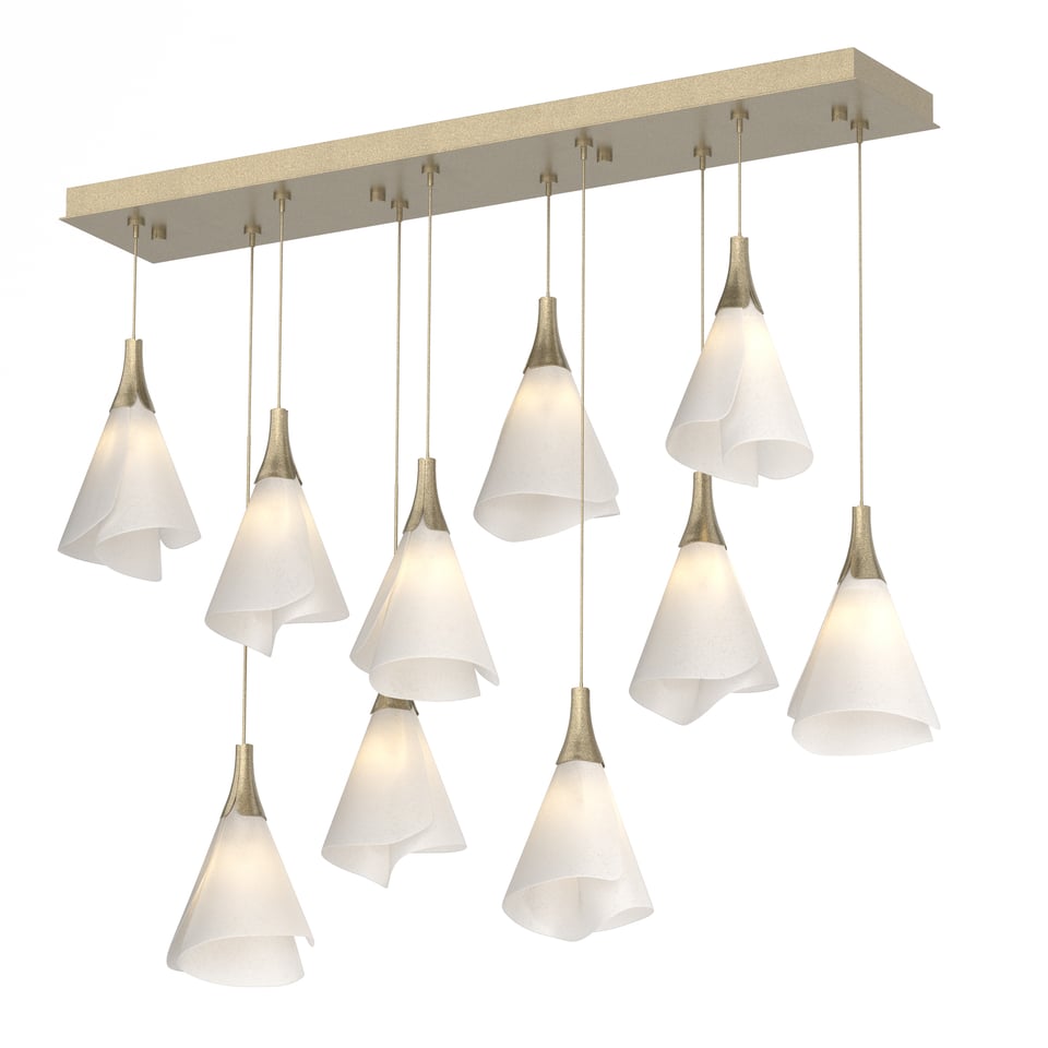 Mobius 10-Light Pendant By Hubbardton Forge With Adjustable Height & Dimmable Feature