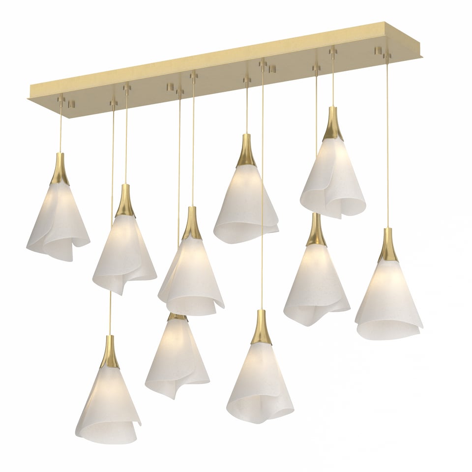 Mobius 10-Light Pendant By Hubbardton Forge With Adjustable Height & Dimmable Feature