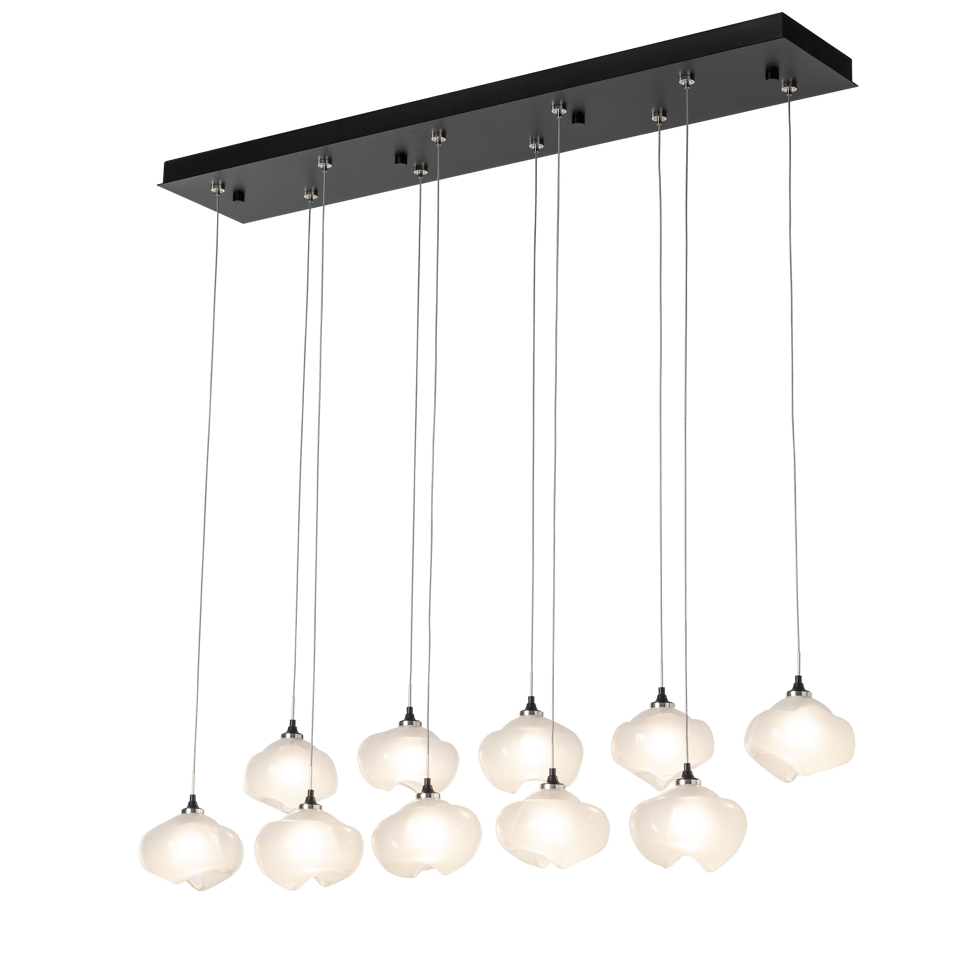 Hubbardton Forge Ume 10-Light Pendant With Adjustable Height And Dimmable Ume Glass Shades