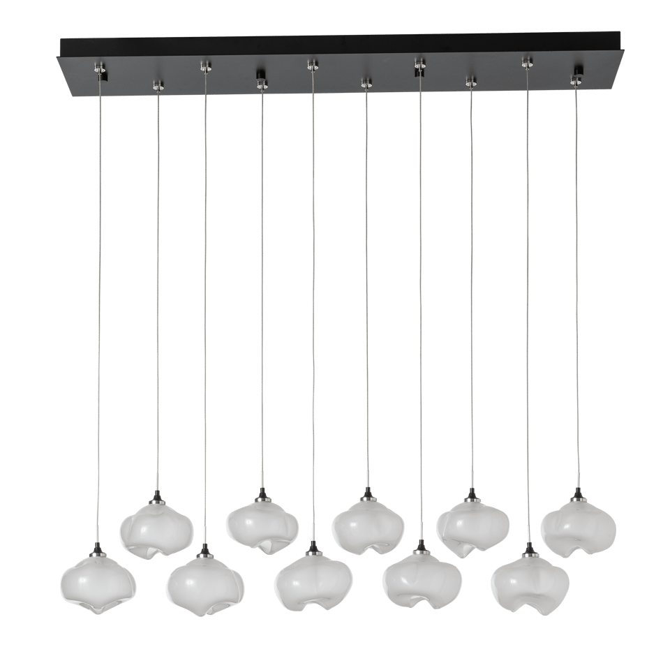 Hubbardton Forge Ume 10-Light Pendant With Adjustable Height And Dimmable Ume Glass Shades