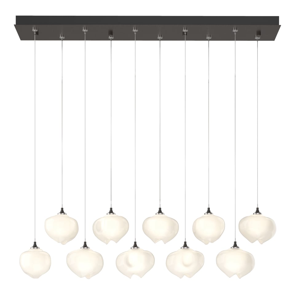 Hubbardton Forge Ume 10-Light Pendant With Adjustable Height And Dimmable Ume Glass Shades