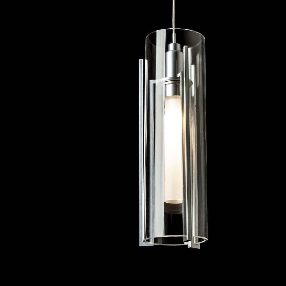 Exos Glass 10-Light Pendant by Hubbardton Forge - Dimmable, Customizable Finish, Adjustable Height